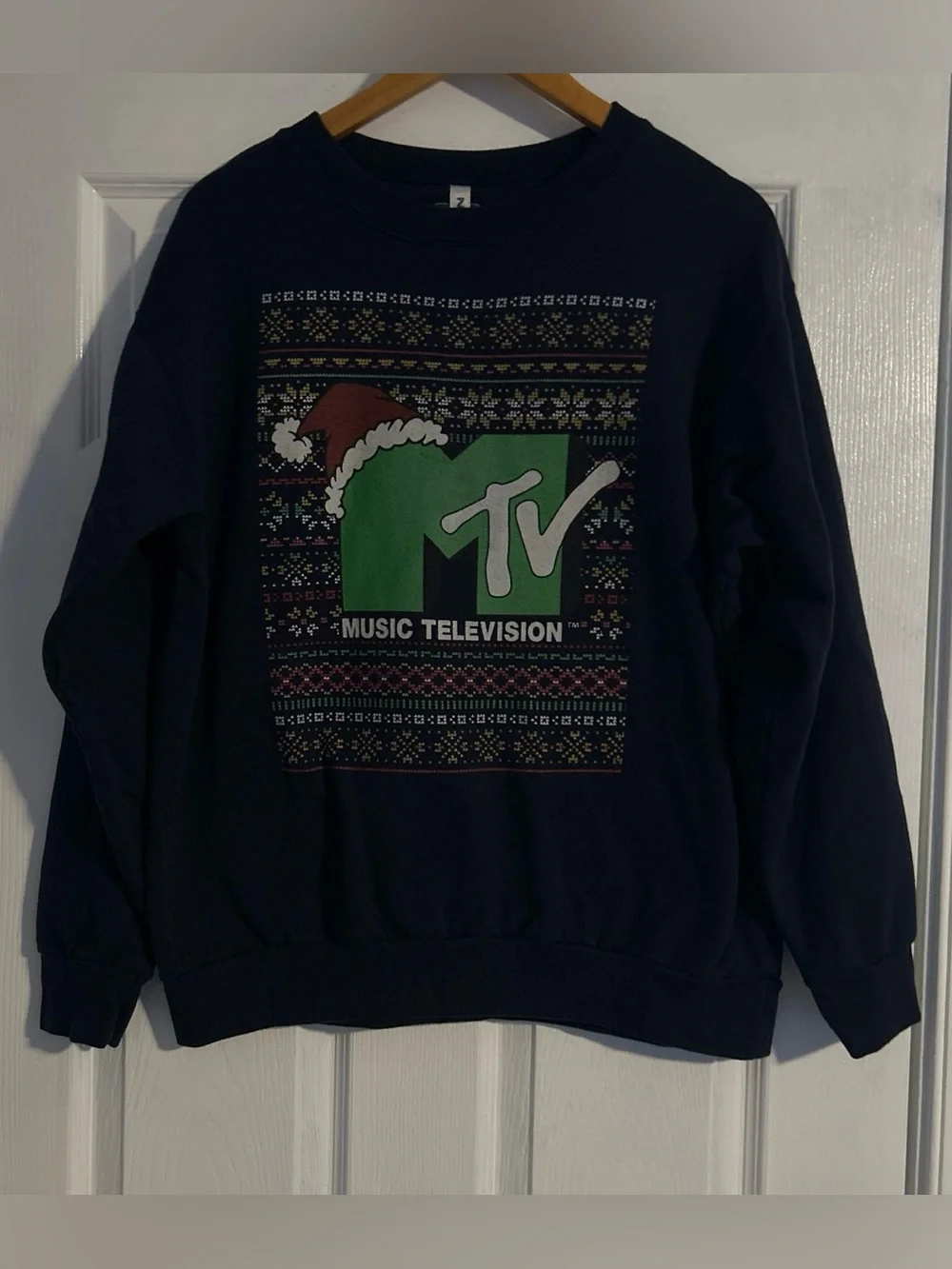 MTV Navy Christmas Sweatshirt